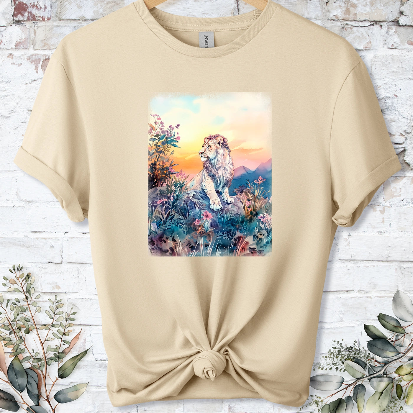 Lion at sunset #5 Unisex T shirt
