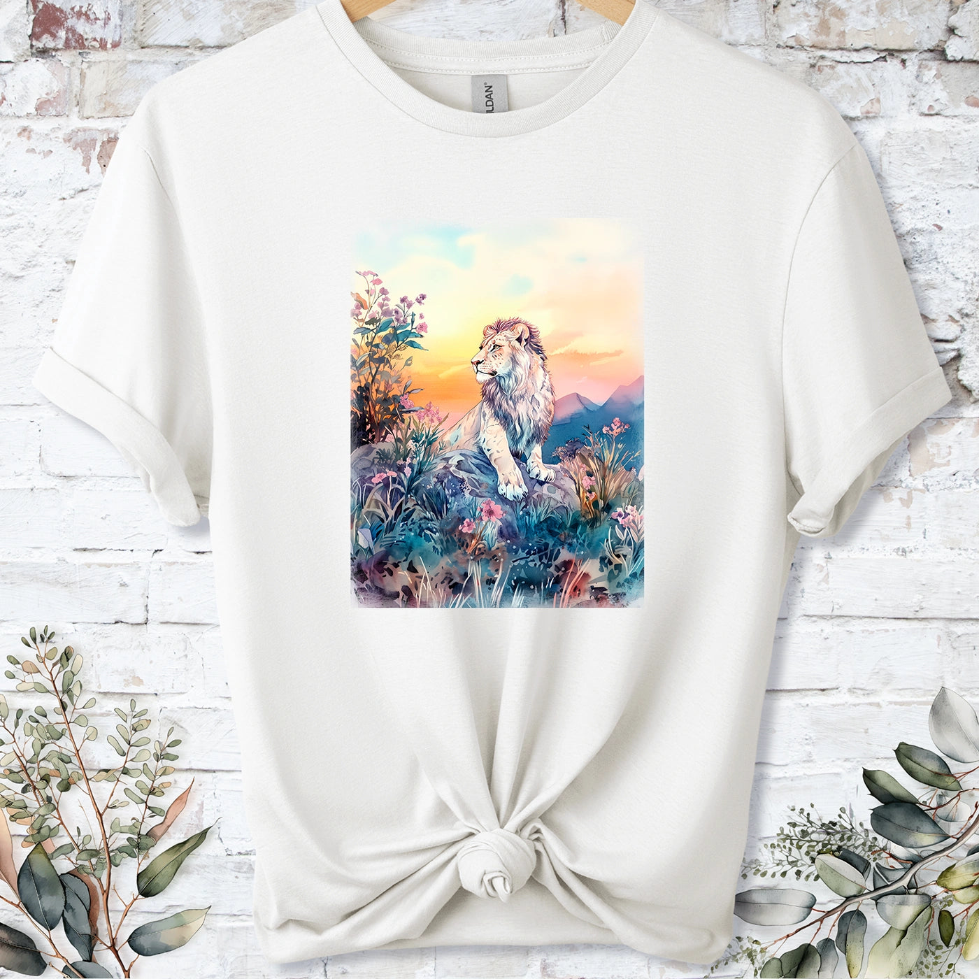 Lion at sunset #5 Unisex T shirt