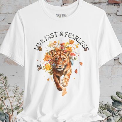 Lion, Live Fast & Fearless, Unisex T shirt