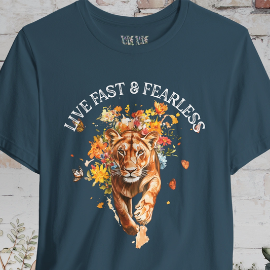Lion, Live Fast & Fearless, Unisex T shirt