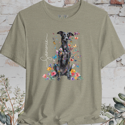 Lurcher #1 Floral Personalized T shirt