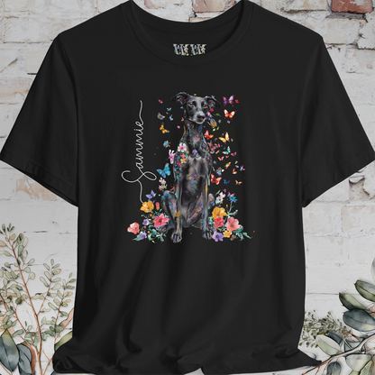 Lurcher #1 Floral Personalized T shirt