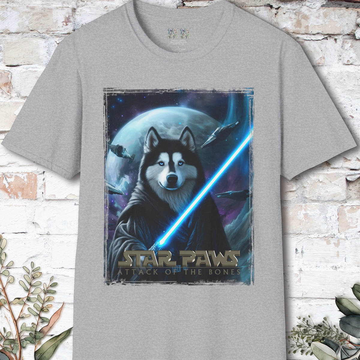 Malamute 1 Star Paws Unisex T Shirt Whimsy And Wonder malamute-1-star-paws-unisex-t-shirt-whimsy-and-wonder