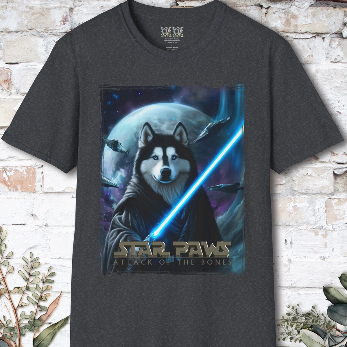 Malamute 1 Star Paws Unisex T Shirt Whimsy And Wonder malamute-1-star-paws-unisex-t-shirt-whimsy-and-wonder