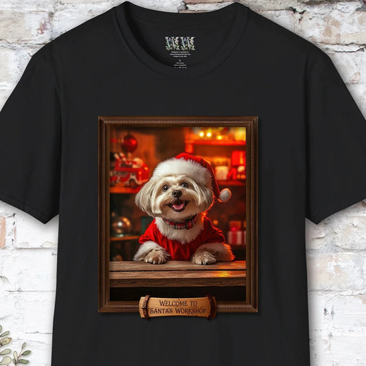 Maltese Santa's Workshop Unisex T shirt