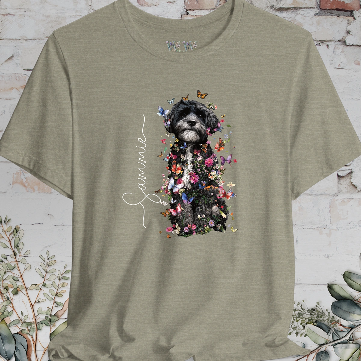 Maltese #2 Floral Personalised T shirt