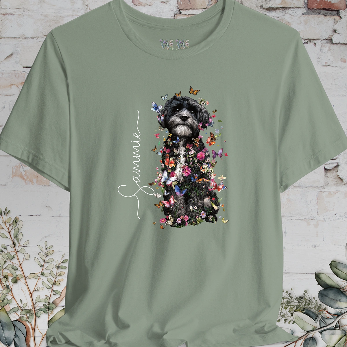 Maltese #2 Floral Personalised T shirt