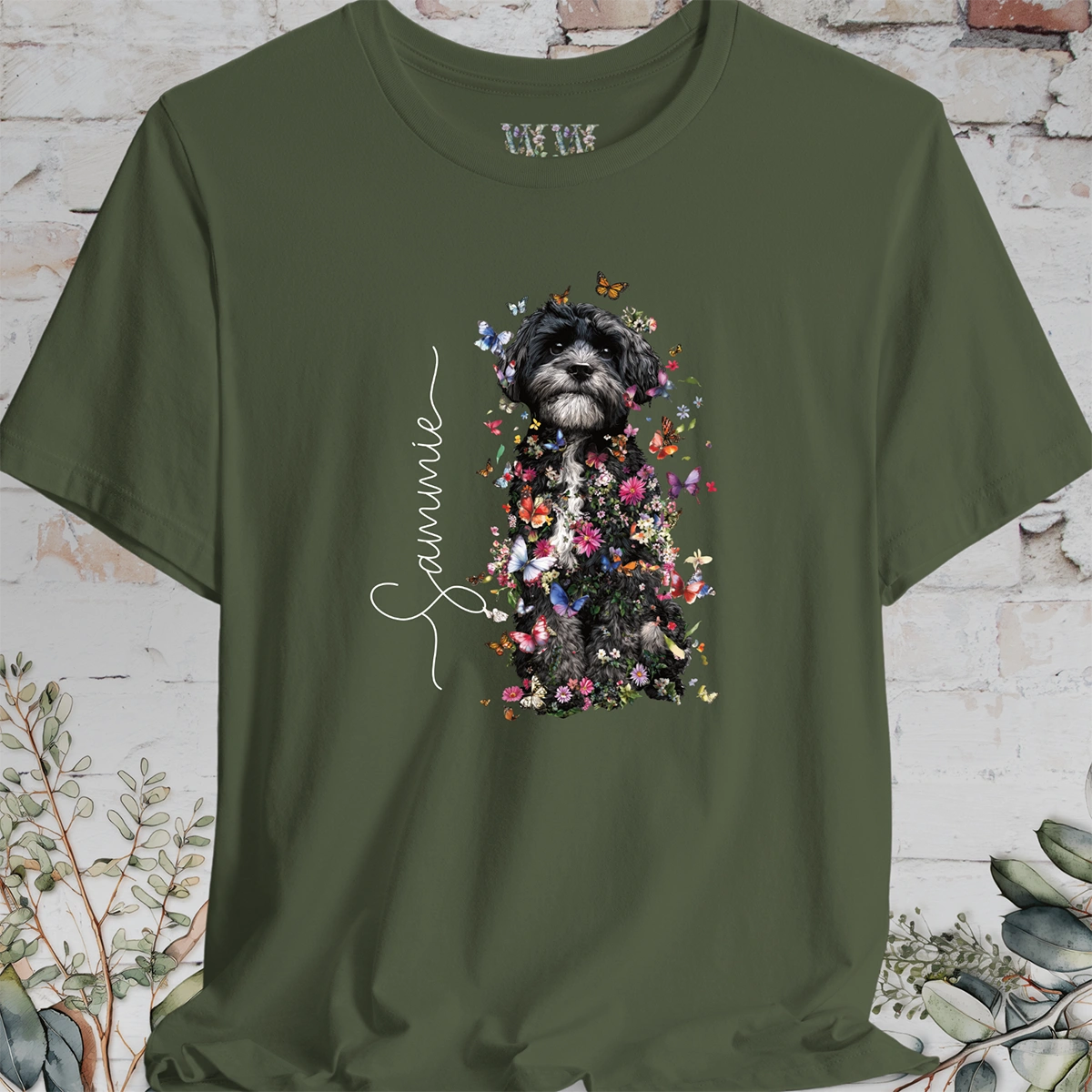 Maltese #2 Floral Personalised T shirt
