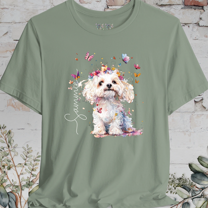 Maltese #3 Floral Personalised T shirt