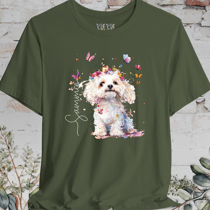 Maltese #3 Floral Personalised T shirt