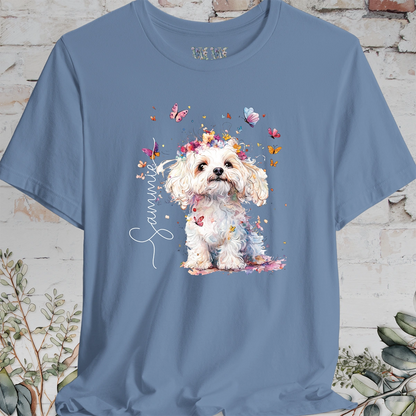 Maltese #3 Floral Personalised T shirt