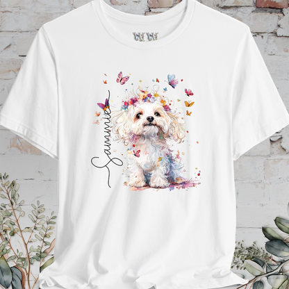 Maltese #3 Floral Personalised T shirt