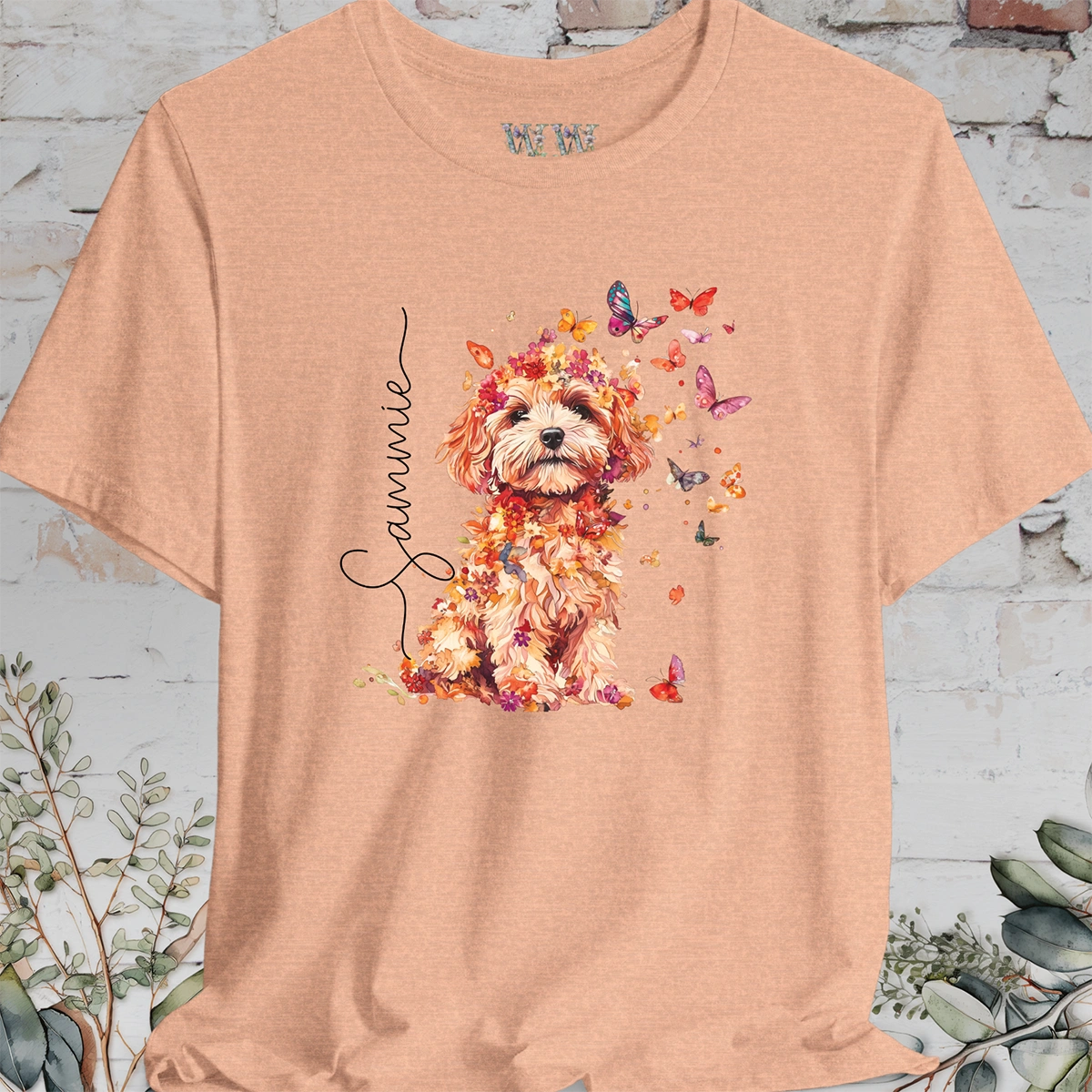 Maltese #4 Floral Personalised T shirt