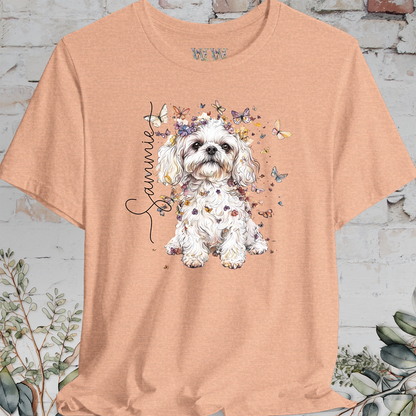 Maltese #5 Floral Personalized T shirt