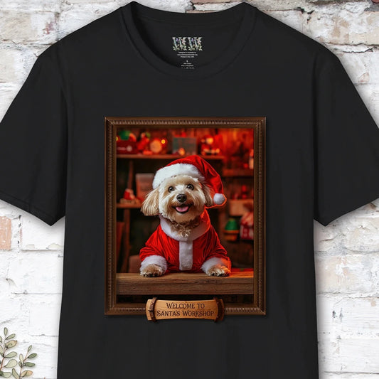 Maltipoo Santa's Workshop Unisex T shirt