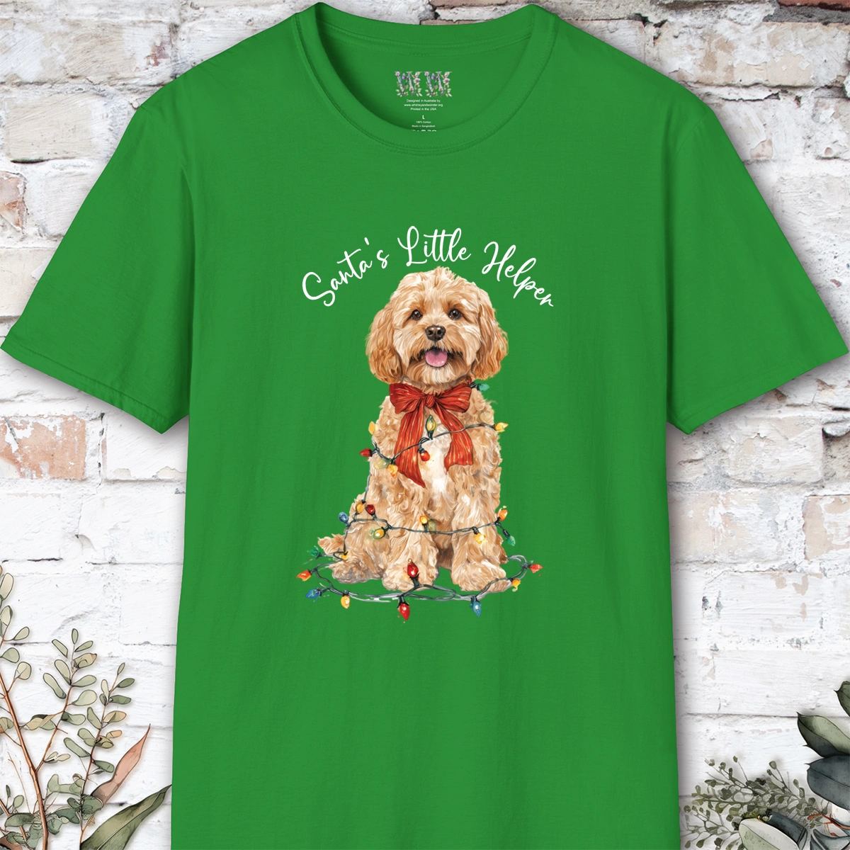 Maltipoo/Cavapoo #1 Santa's little helper. unisex T shirt