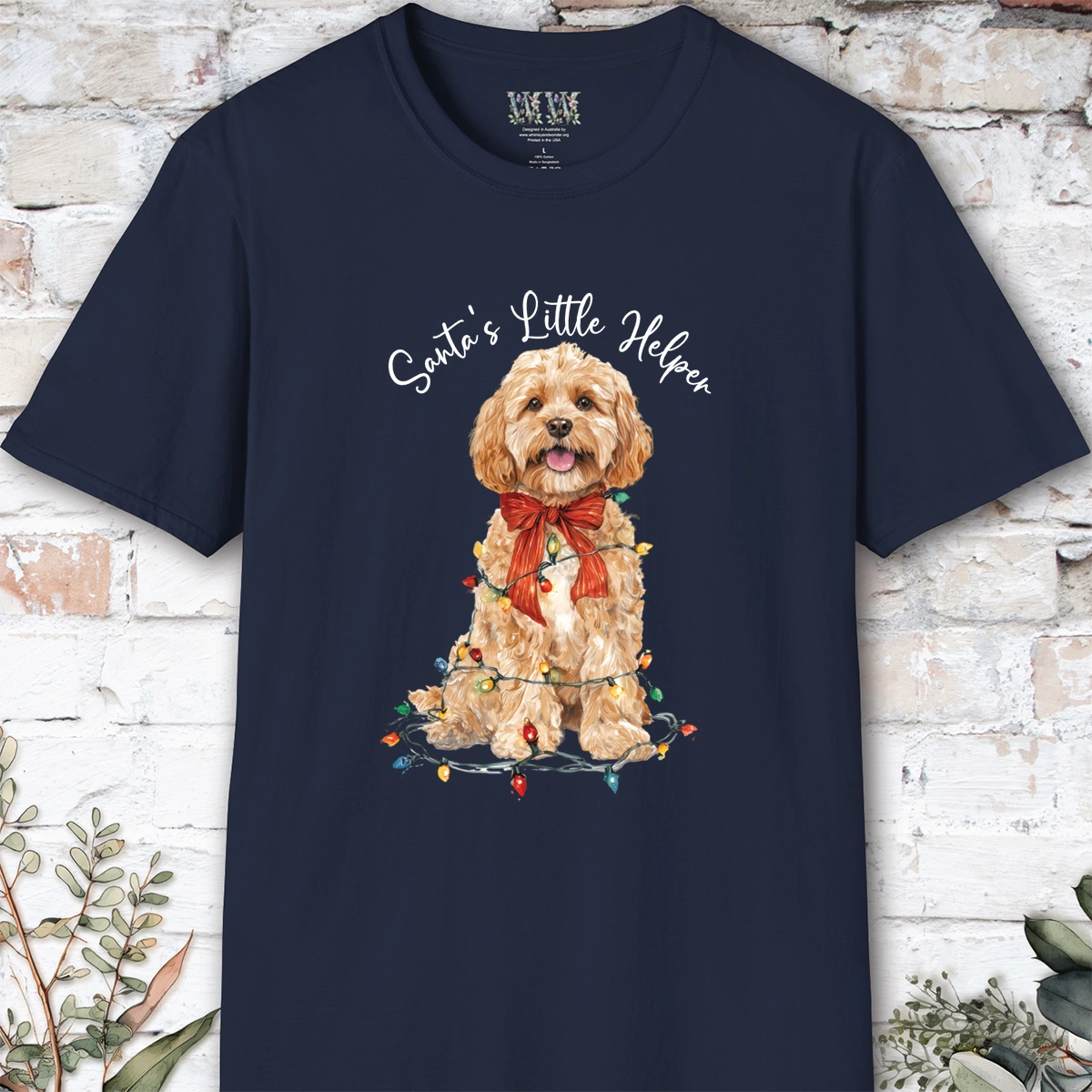 Maltipoo/Cavapoo #1 Santa's little helper. unisex T shirt