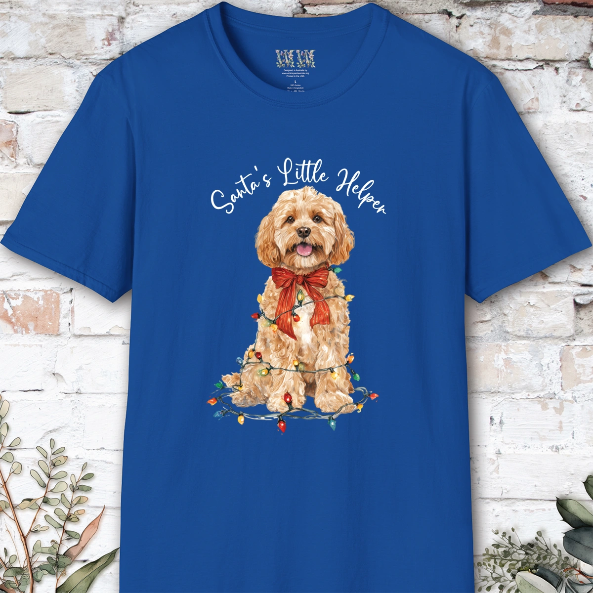 Maltipoo/Cavapoo #1 Santa's little helper. unisex T shirt