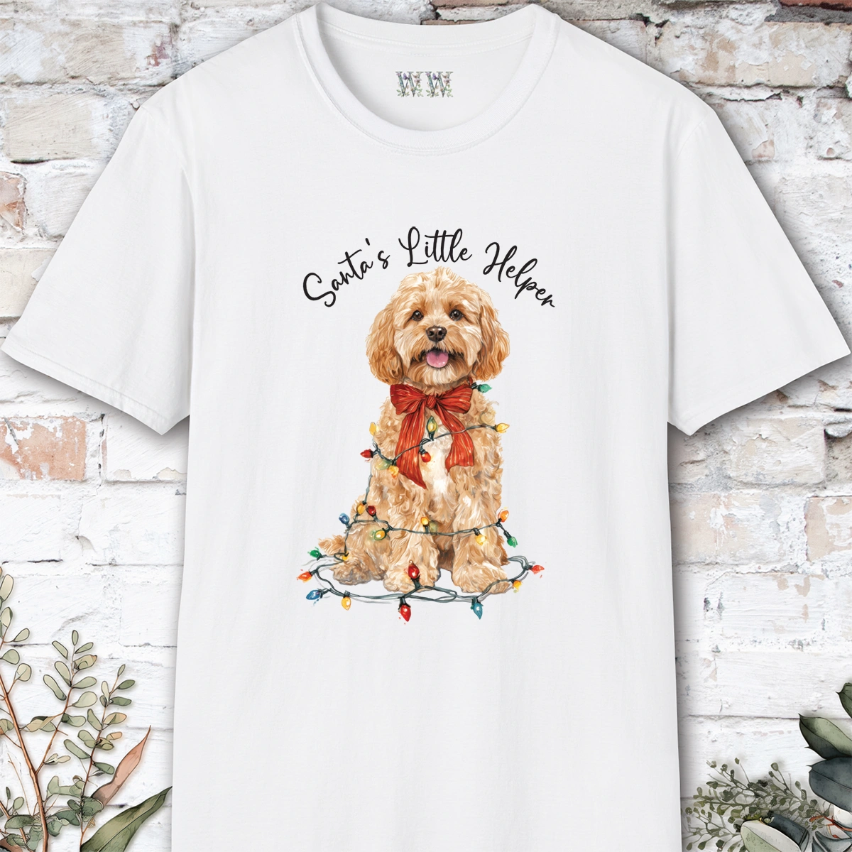 Maltipoo/Cavapoo #1 Santa's little helper. unisex T shirt