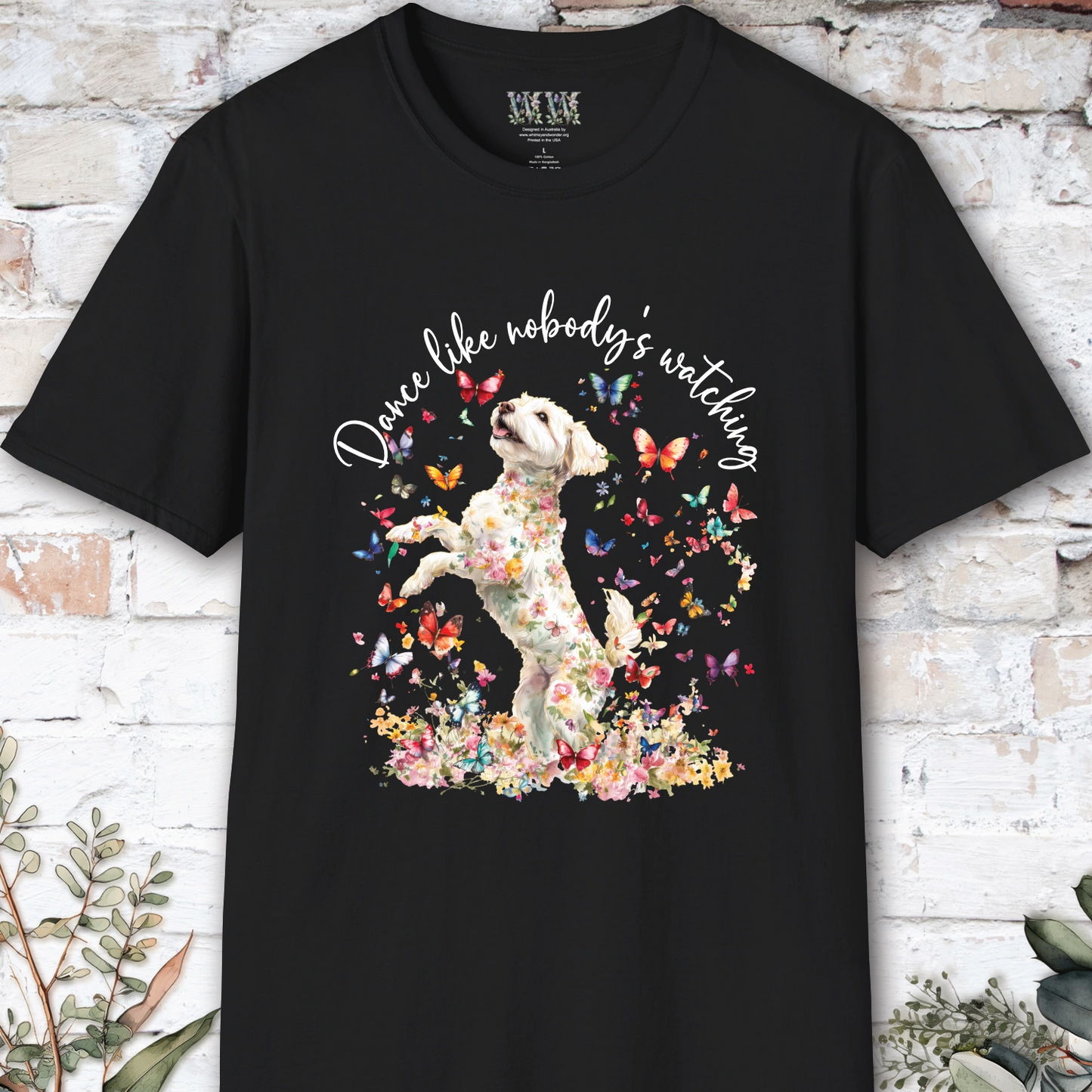 Maltipoo "Dance like nobody's watching" unisex T shirt