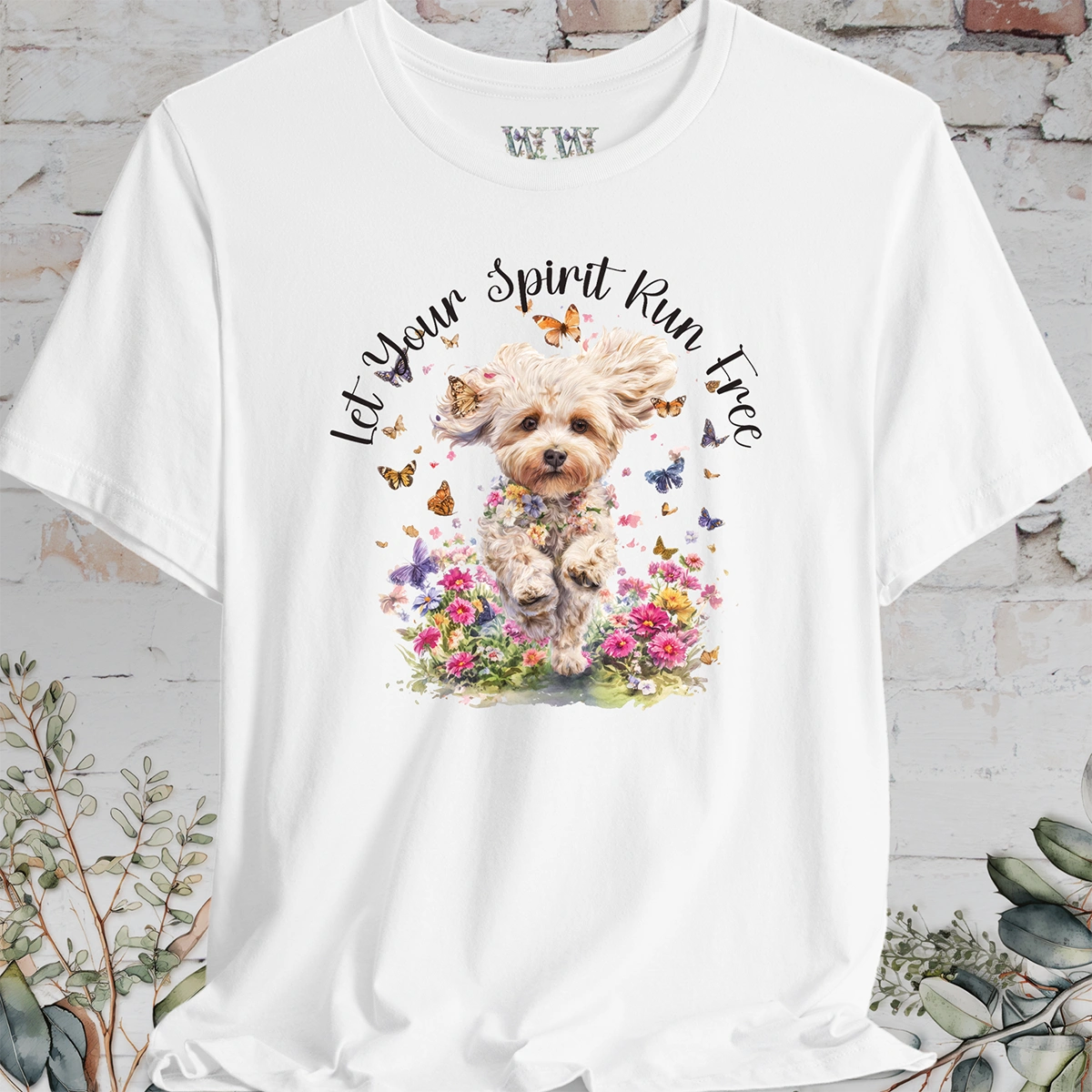 Maltipoo 'Let your spirit run free' T shirt