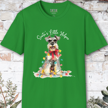 Schnauzer - Miniature, Santa's little helper. unisex T shirt