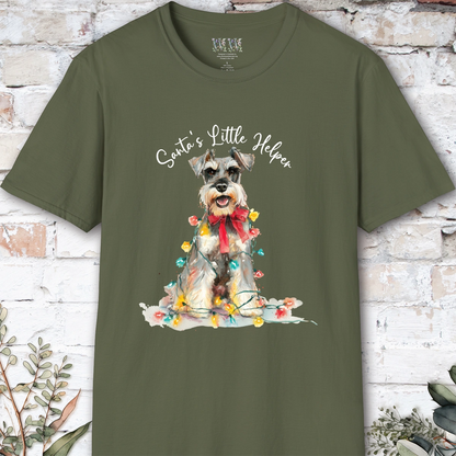 Schnauzer - Miniature, Santa's little helper. unisex T shirt