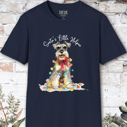 Schnauzer - Miniature, Santa's little helper. unisex T shirt
