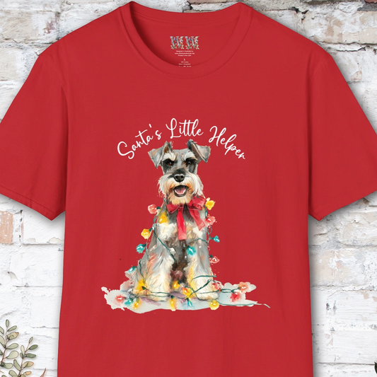 Schnauzer - Miniature, Santa's little helper. unisex T shirt