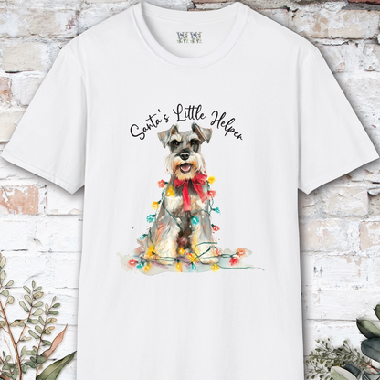 Schnauzer - Miniature, Santa's little helper. unisex T shirt
