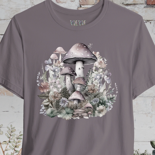 Mushroom & Flowers Unisex T shirt