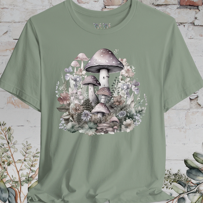 Mushroom & Flowers Unisex T shirt