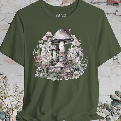 Mushroom & Flowers Unisex T shirt