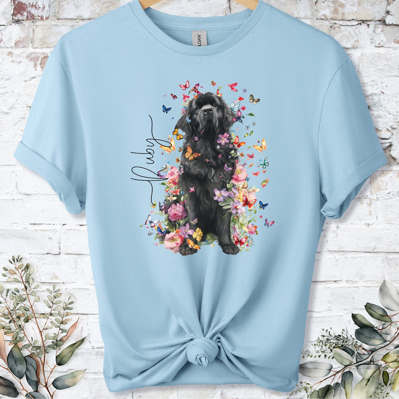 Newfoundland #2 Floral peronalised unisex T shirt