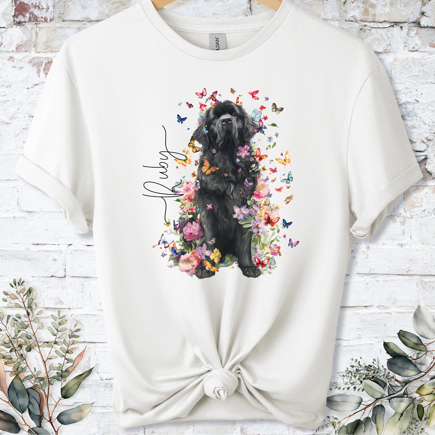 Newfoundland #2 Floral peronalised unisex T shirt