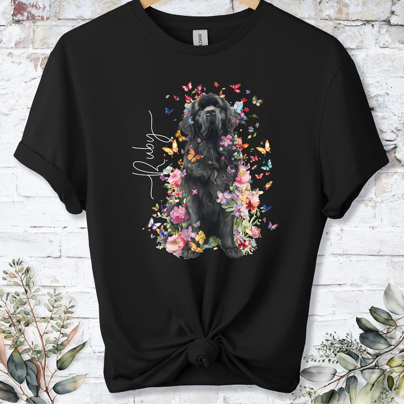 Newfoundland #2 Floral peronalised unisex T shirt