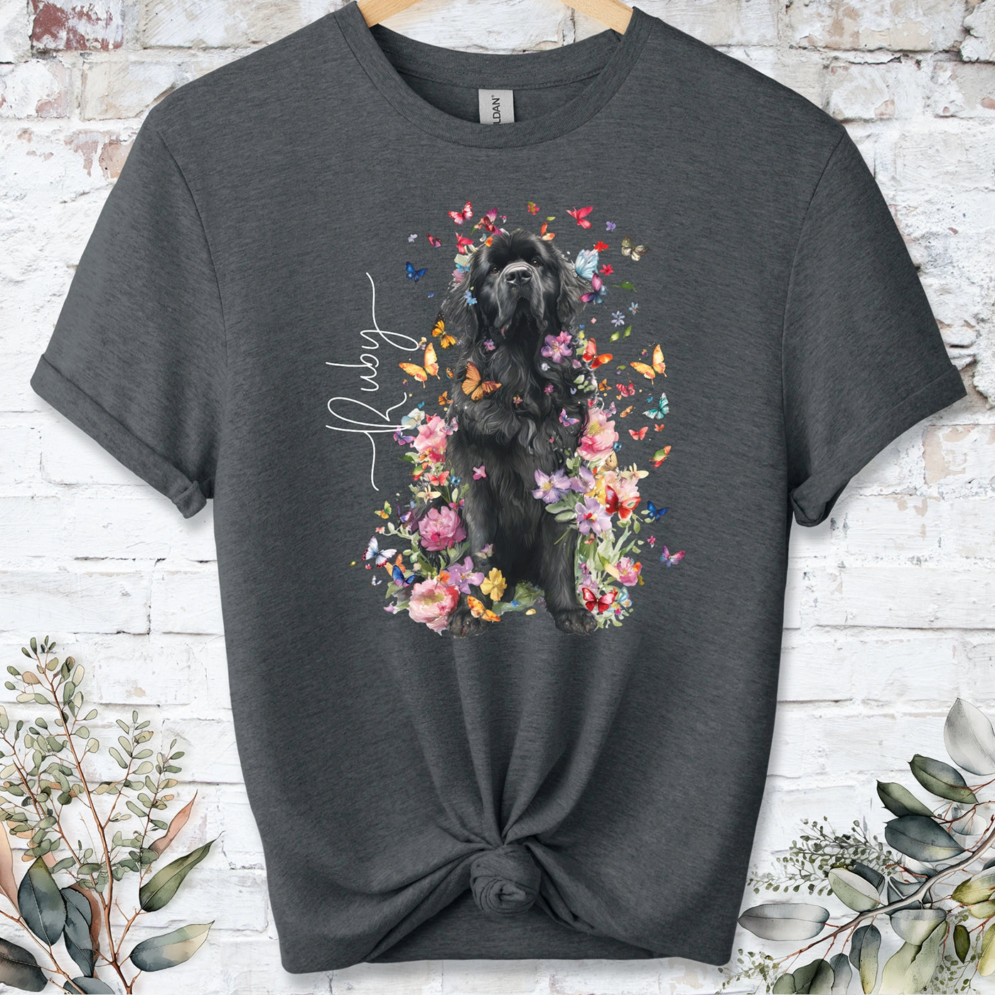 Newfoundland #2 Floral peronalised unisex T shirt