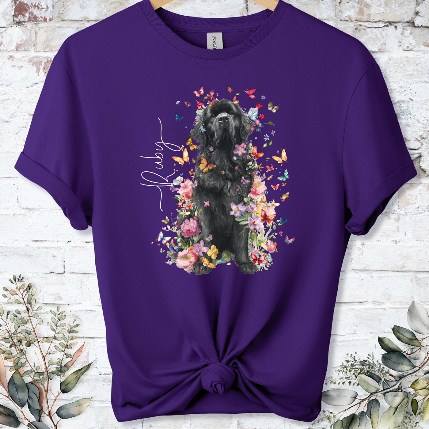 Newfoundland #2 Floral peronalised unisex T shirt