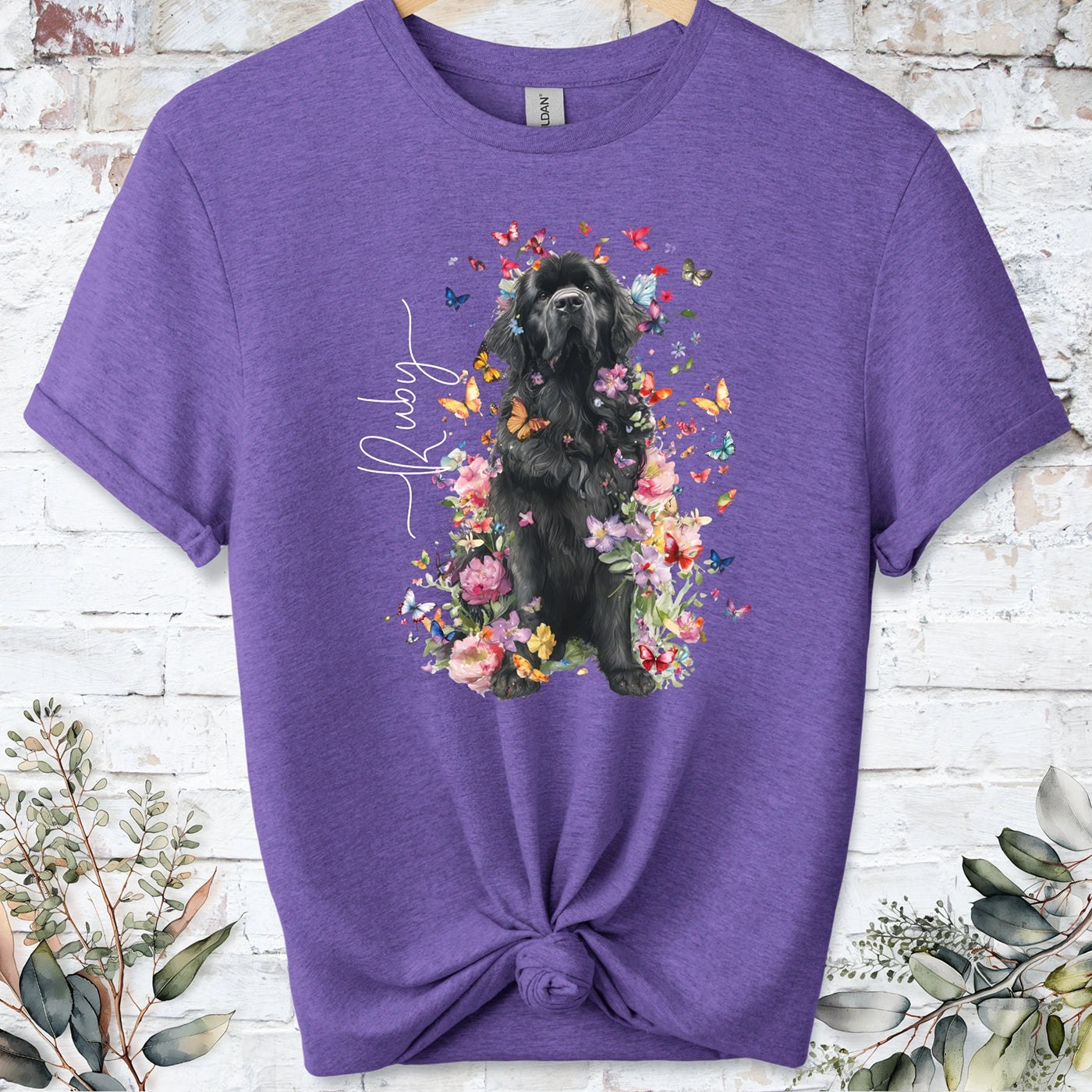 Newfoundland #2 Floral peronalised unisex T shirt