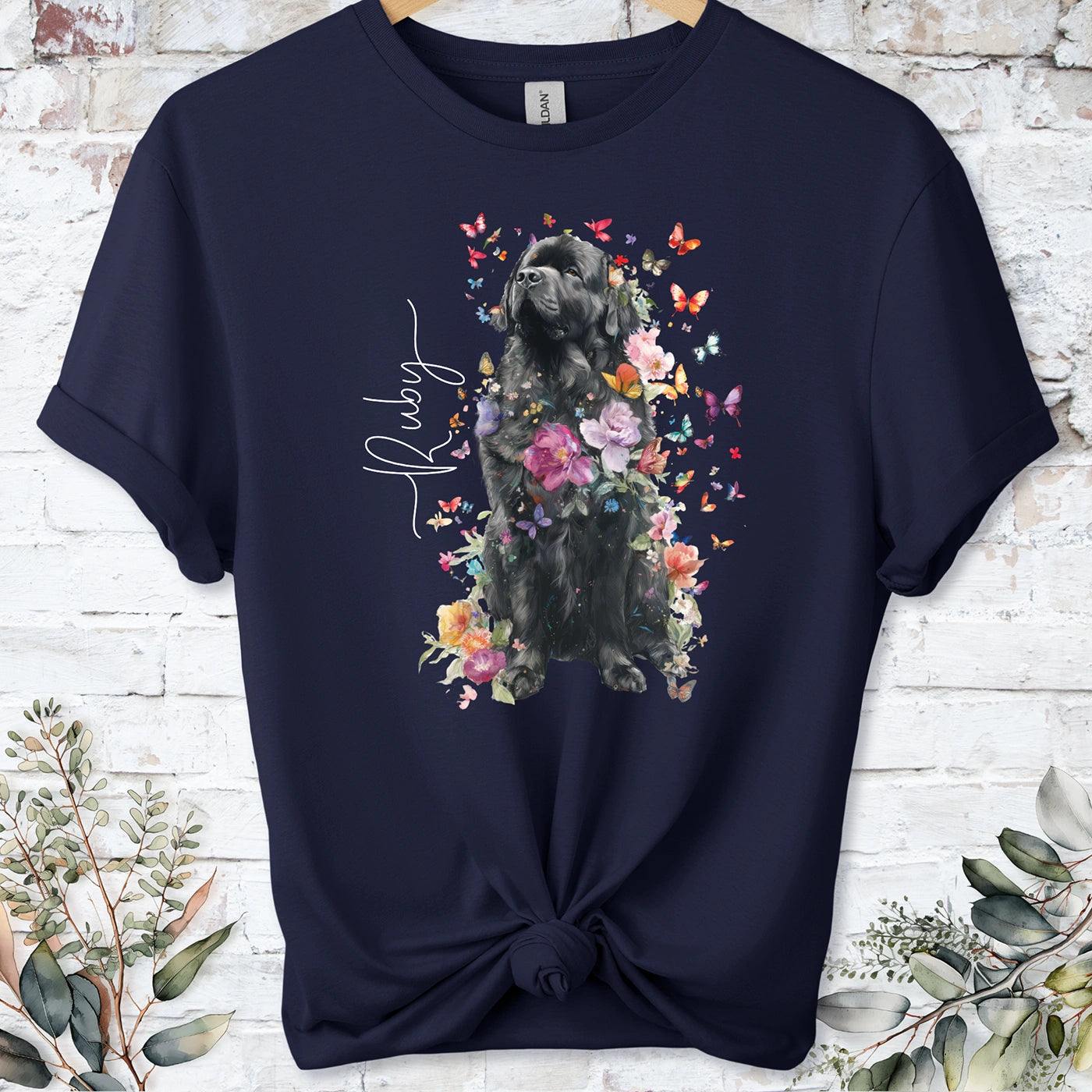 Newfoundland #3 Floral peronalised unisex T shirt