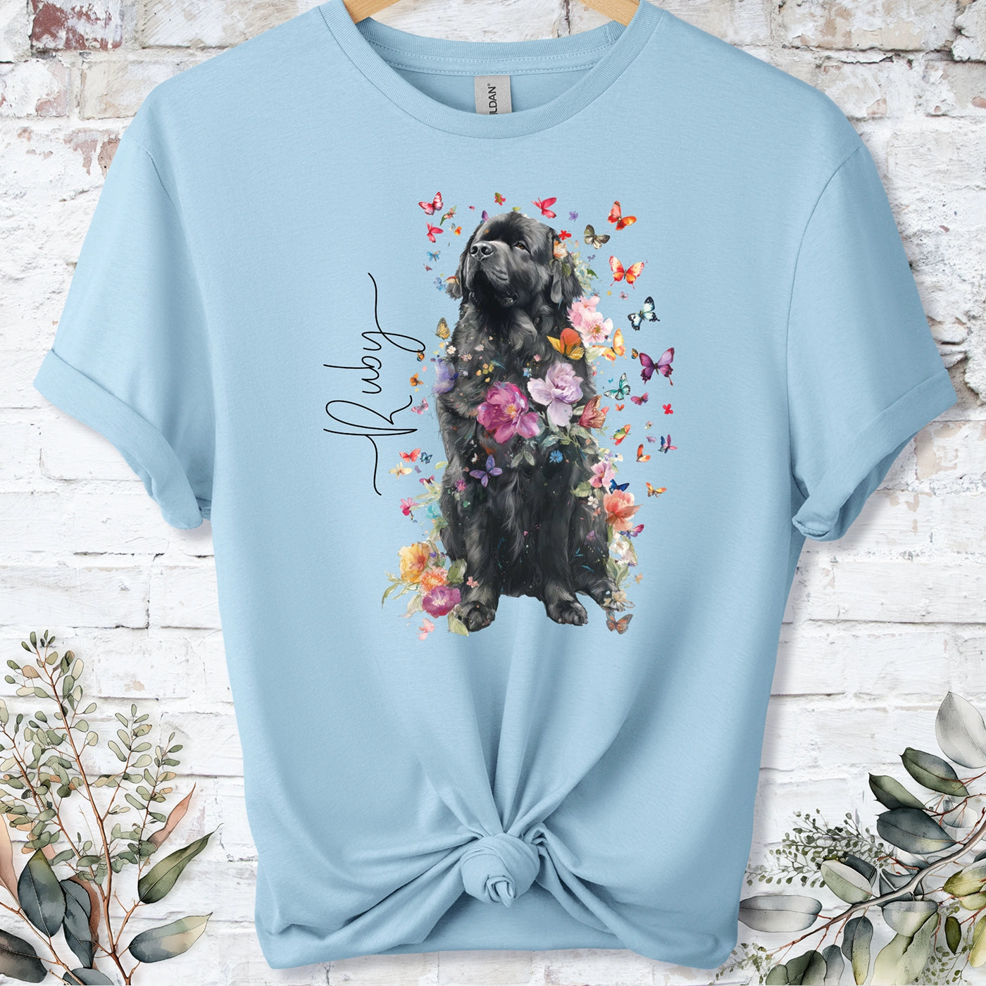 Newfoundland #3 Floral peronalised unisex T shirt