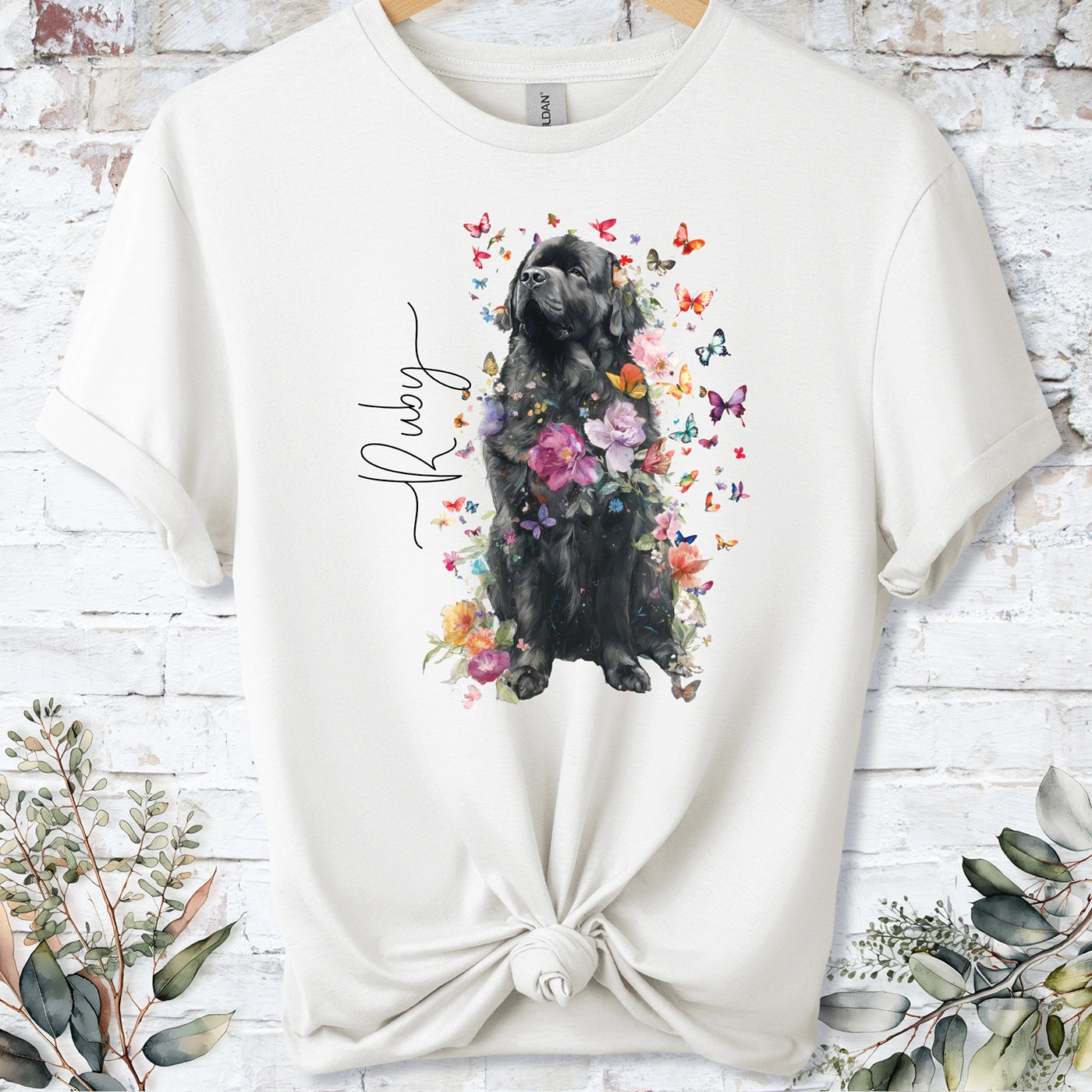 Newfoundland #3 Floral peronalised unisex T shirt