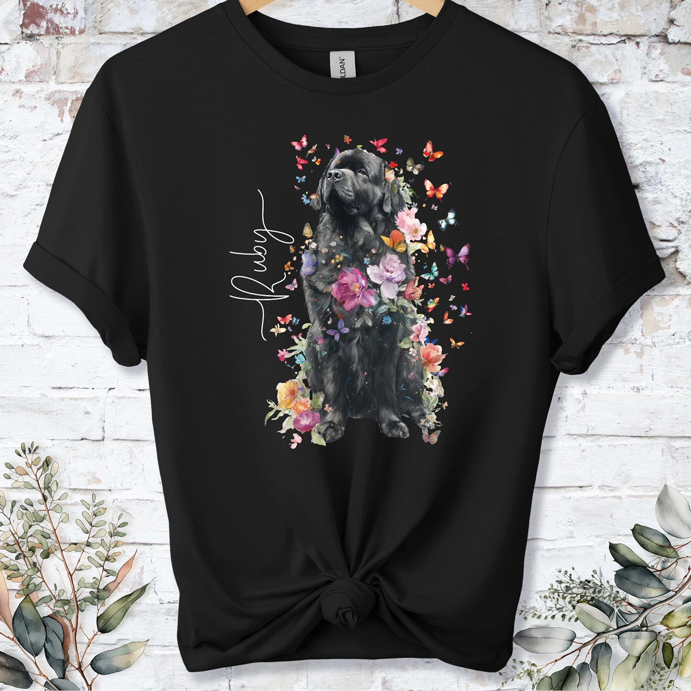 Newfoundland #3 Floral peronalised unisex T shirt