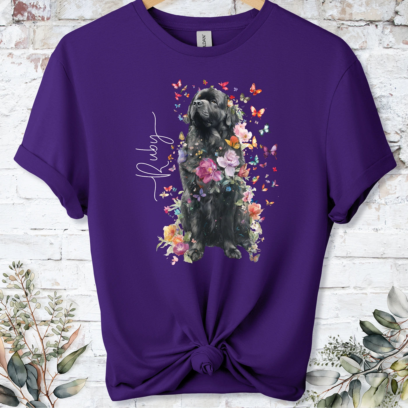 Newfoundland #3 Floral peronalised unisex T shirt