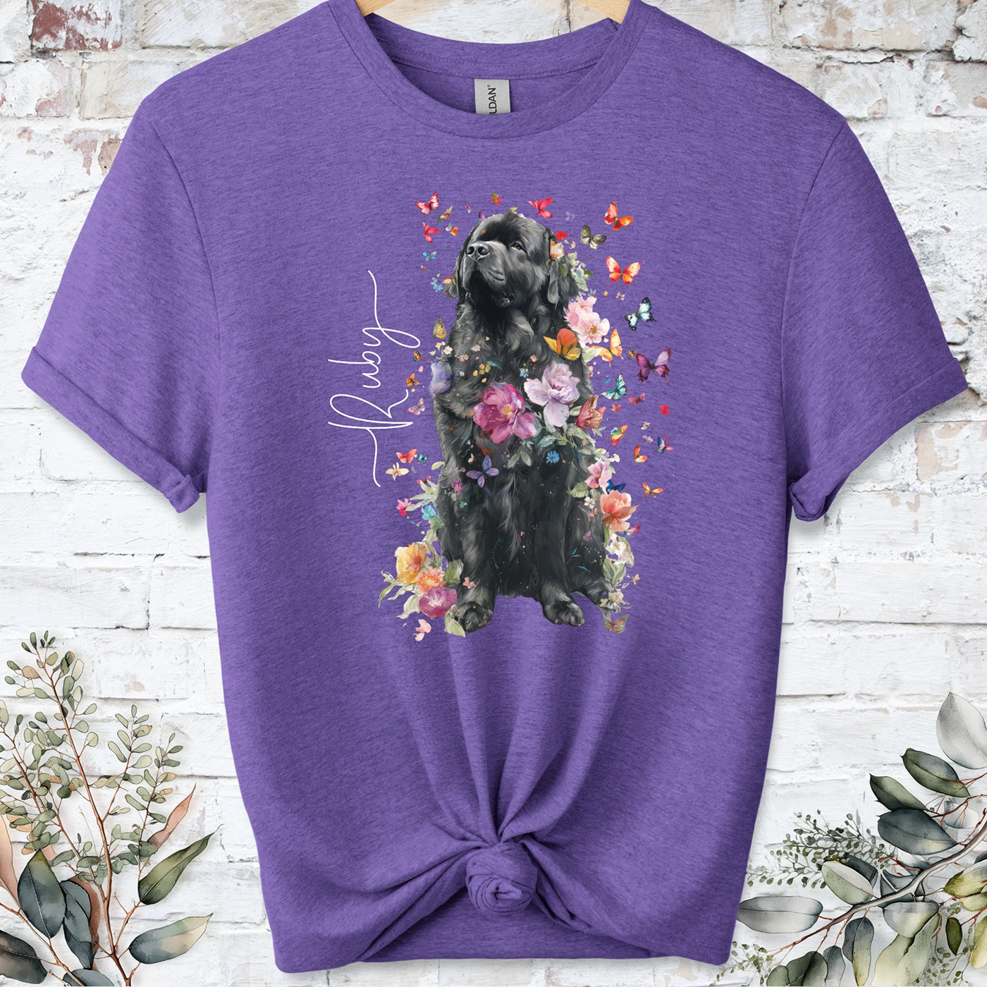 Newfoundland #3 Floral peronalised unisex T shirt