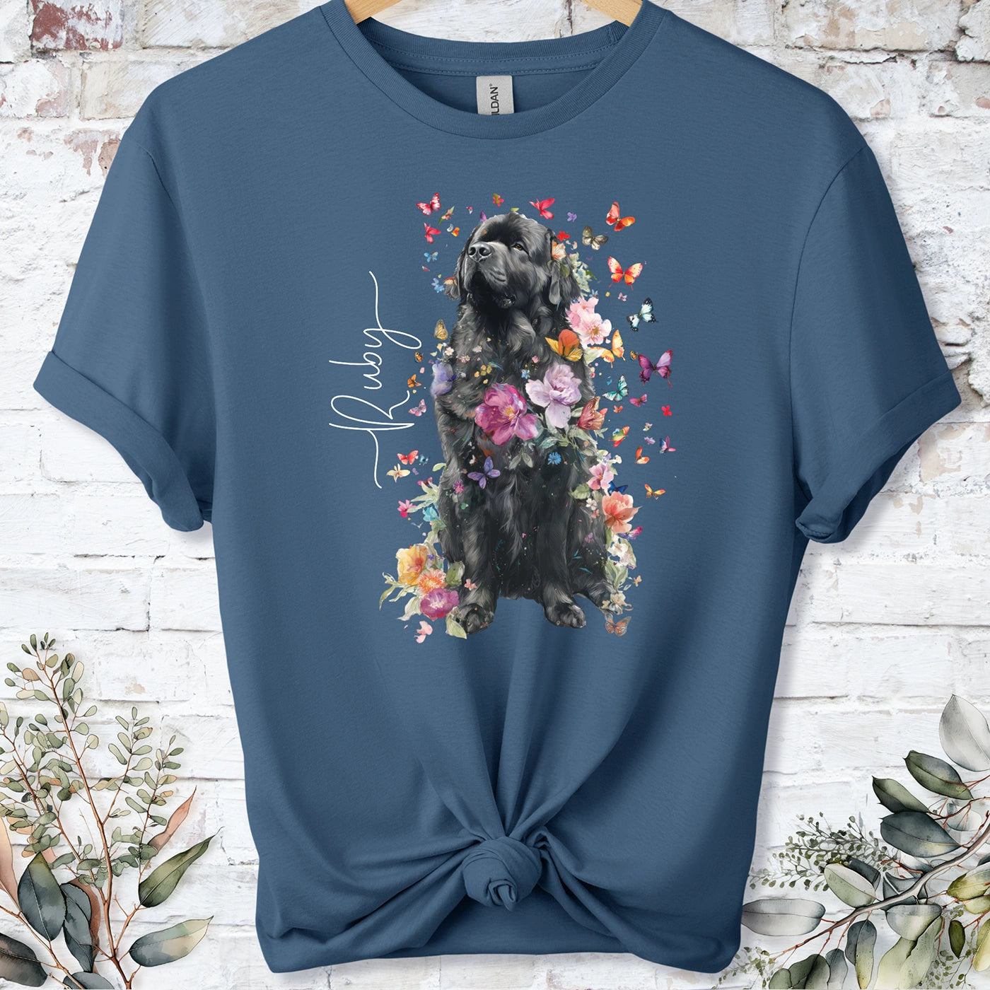 Newfoundland #3 Floral peronalised unisex T shirt