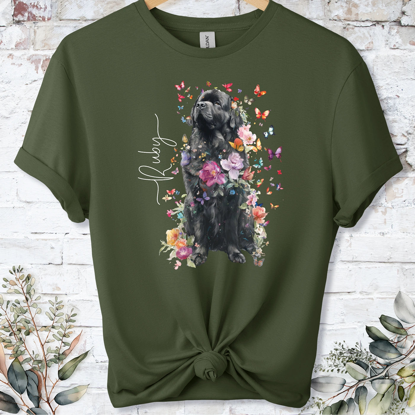 Newfoundland #3 Floral peronalised unisex T shirt