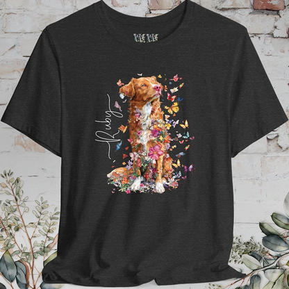 Nova Scotia Duck Tolling Retriever Floral Butterfly T shirt