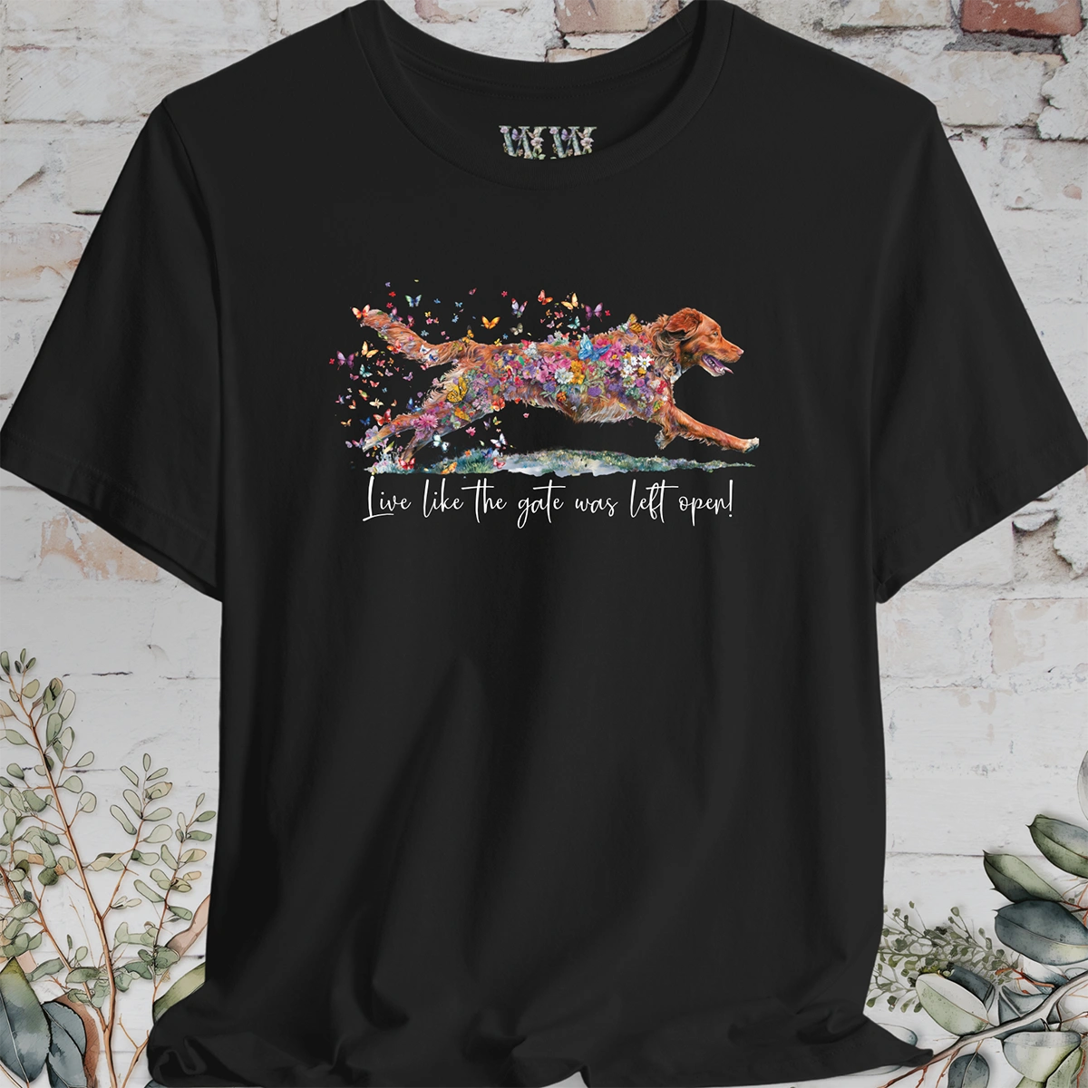 Nova Scotia Duck Tolling Retriever "Live like the gate was left open" T shirt
