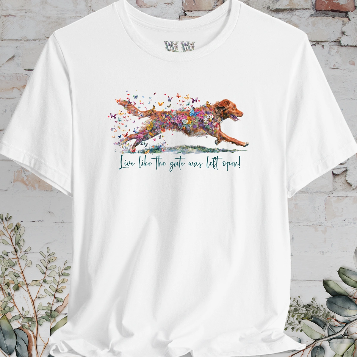 Nova Scotia Duck Tolling Retriever "Live like the gate was left open" T shirt
